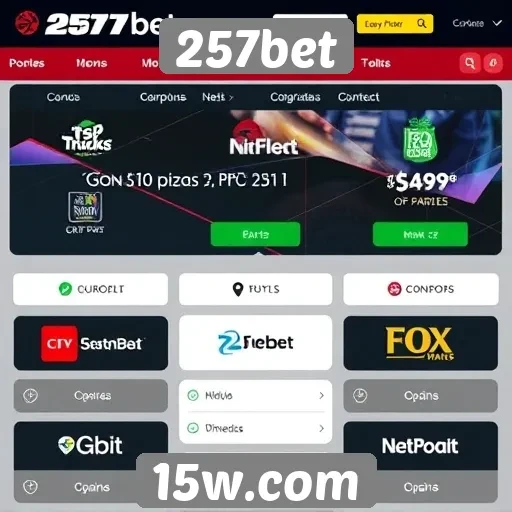 Opções de pagamento disponíveis no site 257bet